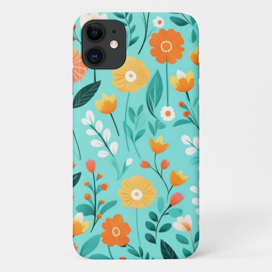 Schattigee lente bloemenkleurrijke wilde bloemmoti Case-Mate iPhone case (Achterkant)