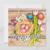 Schattigee lente Happy Easter Collage Kaart (Voorkant)