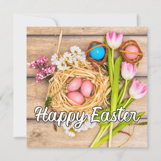 Schattigee lente Happy Easter Collage Kaart (Voorkant)