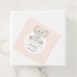 Schattigee Lente Olifant Waterverf Illustratie Bedankjes Labels