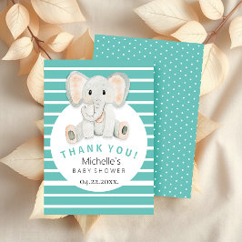 Schattigee Lente Olifant Waterverf Illustratie Bedankkaart