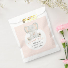Schattigee Lente Olifant Waterverf Illustratie Bedankzakje
