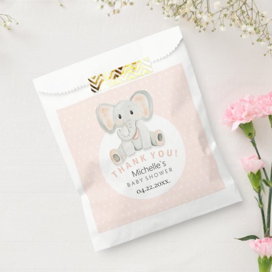 Schattigee Lente Olifant Waterverf Illustratie Bedankzakje (Gezegeld)