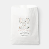 Schattigee Lente Olifant Waterverf Illustratie Bedankzakje (Voorkant)