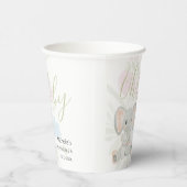 Schattigee Lente Olifant Waterverf Illustratie Papieren Bekers (Rechts)