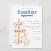Schattigee lente paaseierjacht kaart (Voorkant)