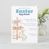 Schattigee lente paaseierjacht kaart (Staand voorkant)