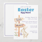 Schattigee lente paaseierjacht kaart (Voorkant / Achterkant)
