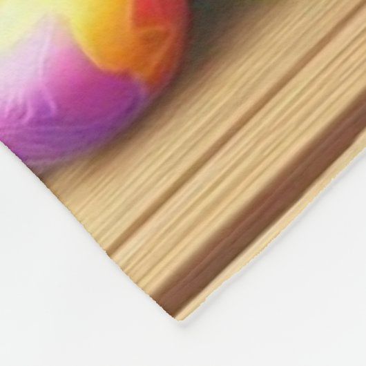 Schattigee lente/paashaas met ei fleece deken (Hoek)