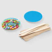 Schattigee lente/paashaas met ei handwaaier (Niet-gemonteerd)