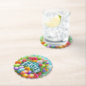 Schattigee lente/paashaas met ei kartonnen onderzetters (Insitu)