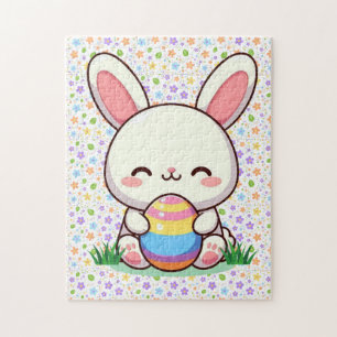 Schattigee lente/paashaas met ei legpuzzel