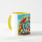 Schattigee lente/paashaas met ei mok (Voorkant links)