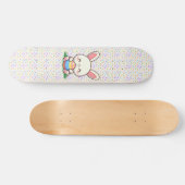Schattigee lente/paashaas met ei persoonlijk skateboard (Horizontaal)