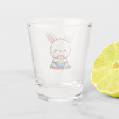 Schattigee lente/paashaas met ei shot glas (Achterkant)