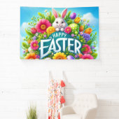 Schattigee lente/paashaas met ei spandoek (Insitu)