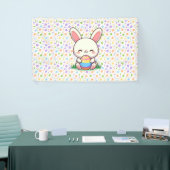 Schattigee lente/paashaas met ei spandoek (Beurs)