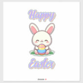 Schattigee lente/paashaas met ei sticker (Vel)