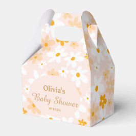 Schattigee lente roze geel madeliefje meisje douch bedankdoosjes