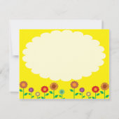 Schattigee lente themafeest kaart (Achterkant)