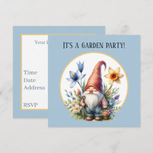 Schattigee lente tuin party gnoom kaart