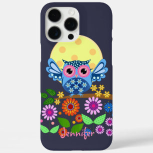 Schattigee lente Uil & aangepaste Naam iPhone 16 Pro Max Hoesje