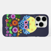 Schattigee lente Uil & aangepaste Naam Case-Mate iPhone Case (Achterkant (horizontaal))