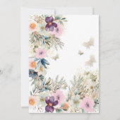 Schattigee lente vlinder boho bloemenzoet 16 kaart (Achterkant)