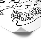 Schattigee lentekonijn paaskleuractiviteit poster (Hoek)