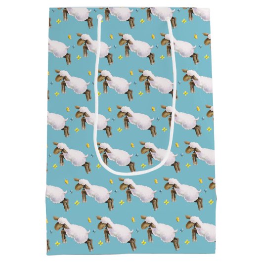 Schattigee lentelam skipping geschenktas medium cadeauzakje (Achterkant)