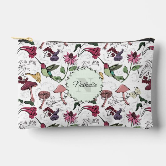 Schattigee lentetuin Hummingbird Floral make-up ta Etui (Voorkant)