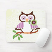 Schattigee lenteuil met een bloemetje in haar snav muismat (Met muis)