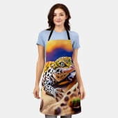 Schattigee Leopard Gecko Sunset Desert Design Schort (Gedragen)