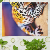 Schattigee Leopard Gecko Sunset Desert Design Theedoek (Gevouwen)