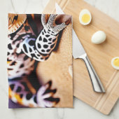 Schattigee Leopard Gecko Sunset Desert Design Theedoek (Quarter Fold)