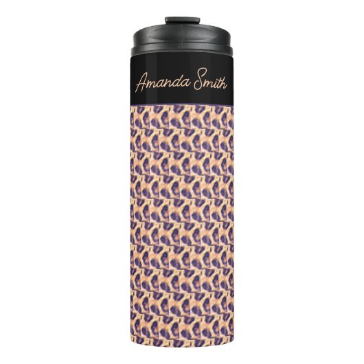 Schattigee Leopard Pattern Thermal Tumbler Thermosbeker (Voorkant)