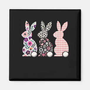 Schattigee Leopard Plaid Bloem Bloemen Happy Easte Magneet