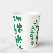 Schattigee Leprechaun Cat Happy St. Patrick's Day Papieren Bekers (Rechts)