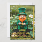 Schattigee Leprechaun Pot O' Gold St Patrick's Day Feestdagenkaart (Voorkant)