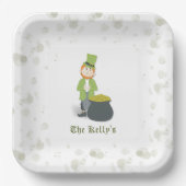Schattigee Leprechaun St. Patrick's Day gepersonal Papieren Bordje (Voorkant)