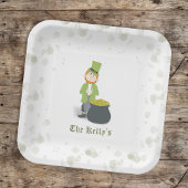 Schattigee Leprechaun St. Patrick's Day gepersonal Papieren Bordje