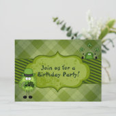 Schattigee Leprechauns Irish St Patrick's Day Verj Kaart (Staand voorkant)