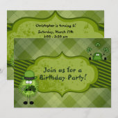 Schattigee Leprechauns Irish St Patrick's Day Verj Kaart (Voorkant / Achterkant)