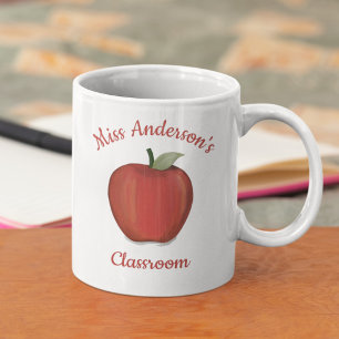 Schattigee leraar Red Apple gepersonaliseerd Koffiemok