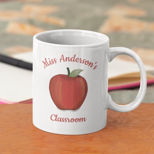 Schattigee leraar Red Apple gepersonaliseerd Koffiemok
