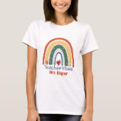 Schattigee leraar vibes regenboog gepersonaliseerd t-shirt (Voorkant)
