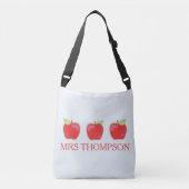 Schattigee lerarenappels gepersonaliseerd crossbody tas (Voorkant)
