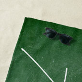 Schattigee lerarenkleurpotloden gepersonaliseerd strandlaken (In situ)