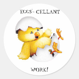 Schattigee lerarenvakantie ronde sticker