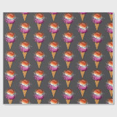 Schattigee Lesbische Sapphic LGBT Pride Flag Ice C Cadeaupapier (Vlak)